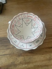  FORTUNE TELLING CUP & SAUCER  TEA lEAVES ASTROLOGY ZODIAC STAR SIGNS