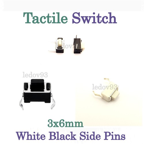 Momentary tactile switch - tactile, black