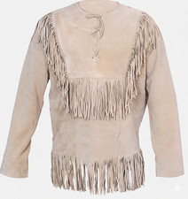 Men’s Beige Suede Leather