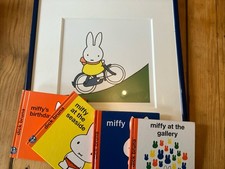 Miffy Collectors Edition Framed Print And 4 Vintage Books Dick Bruna