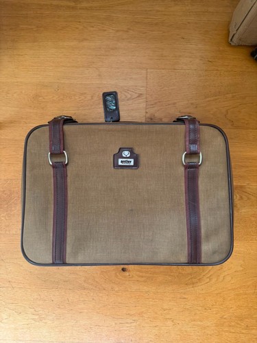 Vintage antler brown suitcase - brown,