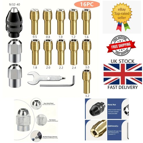 16pc rotary tool - chuck, set