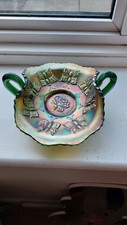 Green Carnival Glass Fenton