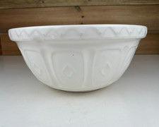 Mason Cash Vintage Mixing Bowl White 12" Ceramic Kitchen Baking Prep Retro VGC