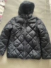 Quba & Co navy quilted jacket with hood size 12 Rrp £100 new unworn 