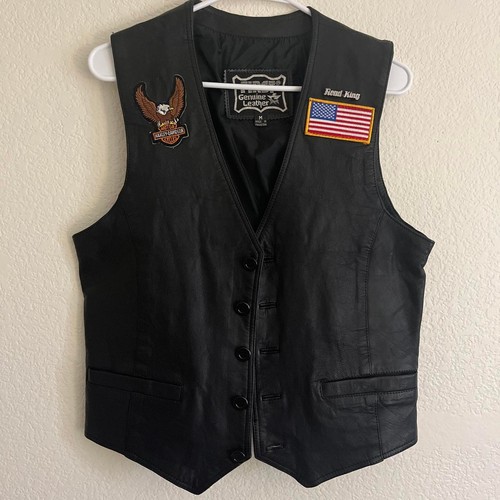 Harley davidson black leather - harley,