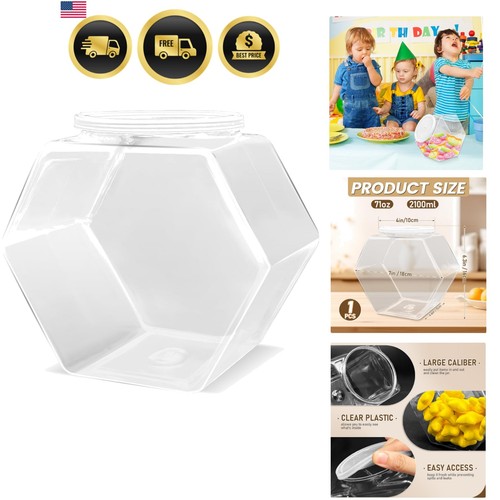 Candy jar plastic food storage - candy,