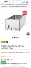 Buffalo Bain Marie With Tap