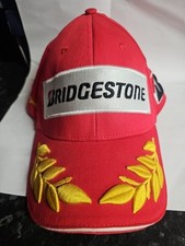 BRIDGESTONE Red 100% Cotton Baseball Cap Adults Adjustable 