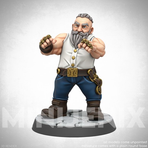 Dwarf thug cyberpunk sci - dwarf,