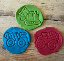 Construction set cookie/ biscuit cutter, kid birthday, truck, digger