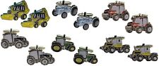 Construction Site Digger Plant Excavator & Farmer Tractors Metal Mens Cufflinks 