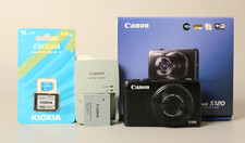 Canon PowerShot S120 12.1MP Digital Camera Black Tested From Japan English OK