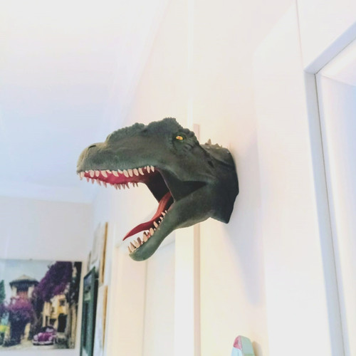 Faux taxidermy rex wall - faux,
