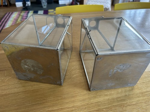 Glass lanterns - lanterns, x2