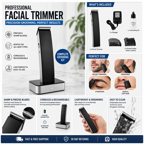 Electric mens beard trimmer - mens,
