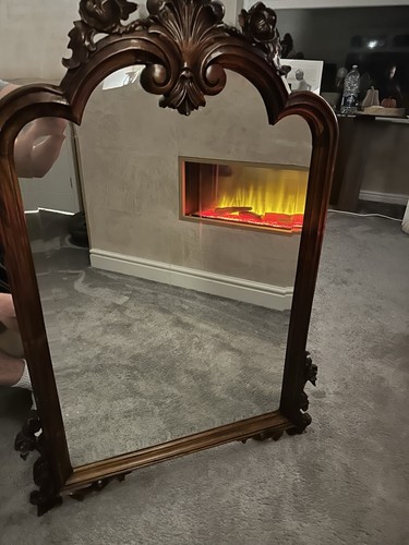 Chippendale mahogany mirror - ,