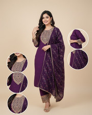 Women’s Purple Embroidered