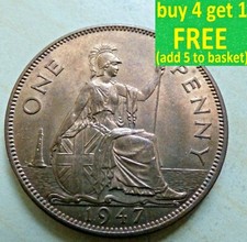 King George VI One Penny Choice 1937 - 1951 Pick Your Own; Choose from list