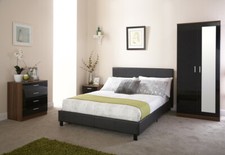 5ft King Size Faux Leather Bed