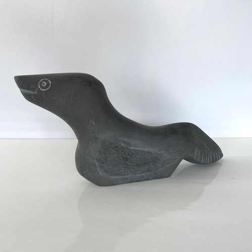 Inuit soapstone carving seal - carving,