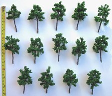 MODEL TREES 70mm mid green x 14 for 00 gauge railway architectural  . NEW