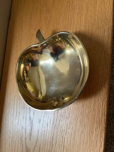 Brass apple trinket dish - apple, or