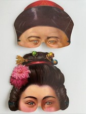 Victorian Male & Female Oriental  Masks 1 X Stockholms LeksaksMuseum 1x Tussauds