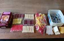 Vintage Perm Rods Roller Pins Assorted Sizes Bundle Papers Sponges Velvet Box 