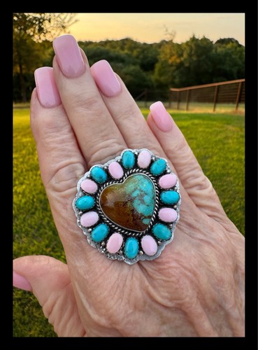 Navajo large pink conch - navajo~large~pink, conch~blue