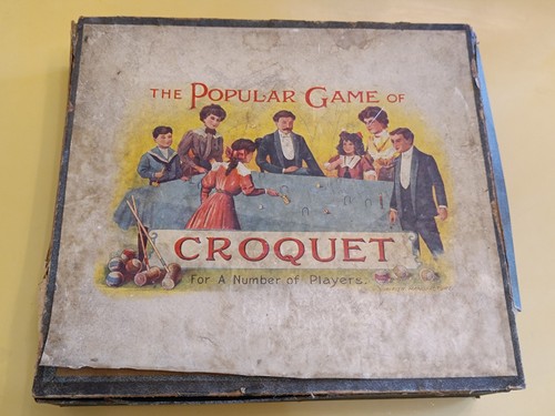 Antique table croquet - table, game