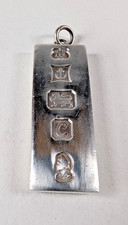 Vintage Silver Ingot Pendant