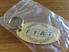 Gold Fiat Keyring Plated with