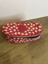 Kipling DUOBOX Medium Pen Case RED & WHITE Star PENCIL / COSMETIC / MAKE UP
