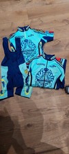 BIANCHI 2002 PRO TEAM JERSEY, BIB SHORTS & OVER JACKET. BIEMME SET