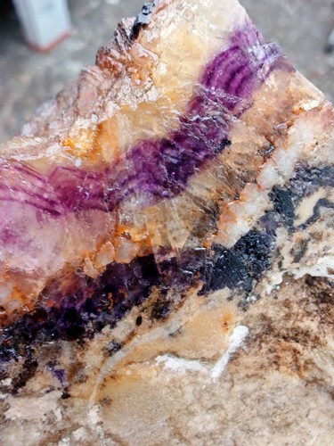 Blue john fluorite crystal - fluorite,