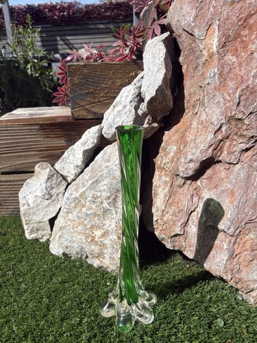 Vintage green swirl - green, glass