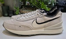 NIKE WAFFLE ONE TRAINERS. MENS SIZE 9 UK. LIGHT BONE/BLK/WHT *2022*