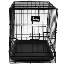 2NDS Dog Puppy Metal Training Cage Crate Black Carrier 20" 4716