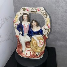 Vintage Staffordshire Flat Back 6” Collectable Figurine Mid 19th Century