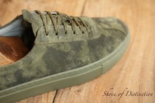 Grenson Camo Green Suede