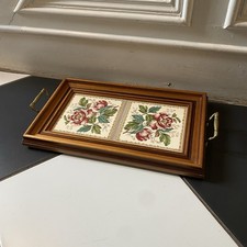 Vintage Wooden Tray Ceramic