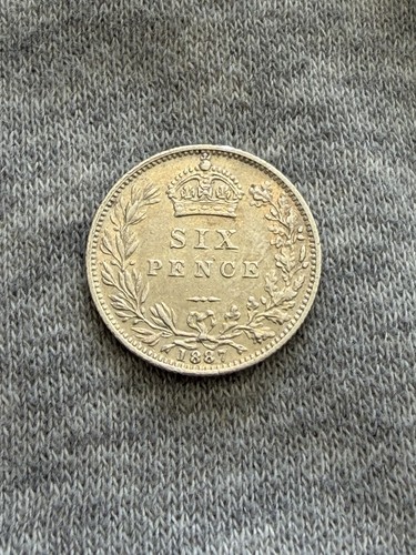 1887 sixpence high - sixpence, grade