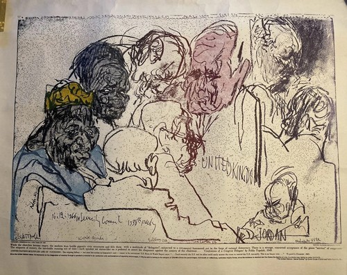 Vintage feliks topolski print - feliks,