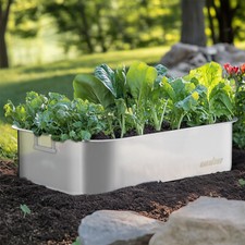 3x Stainless Steel Planter Box with Wire Handle Greenhouse Planting Box Terrace