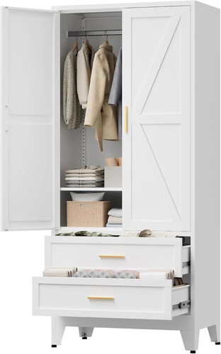 Tall metal wardrobe - tall,