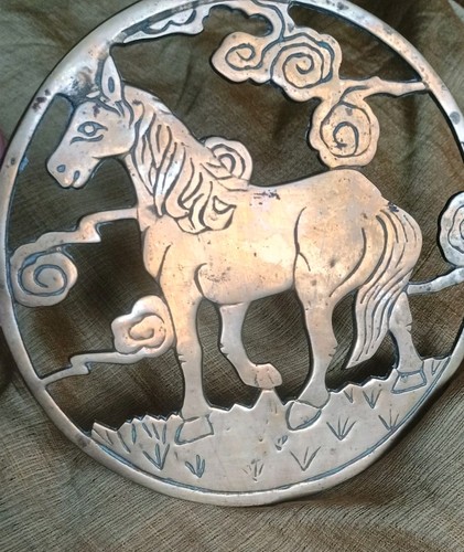 Vintage horse design brass - design,