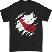 Torn Flag Easter Island Mens T-Shirt 100% Cotton