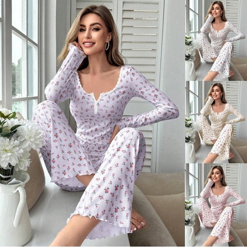 Womens floral pajama set - womens,