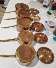 Set of 5 Vintage Tin Lined